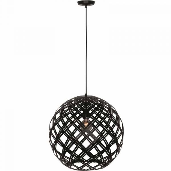Moderne Zwarte Hanglamp Rond - Urnaa (50 cm)