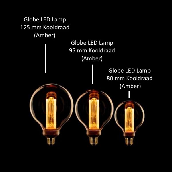 Kooldraadlampen Globe - LED 80 / 95 125 mm