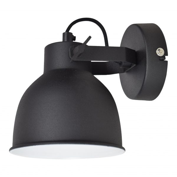 industrial wandlamp 14 cm zwart