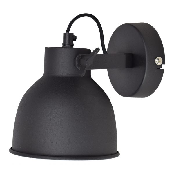 industrial wandlamp 14 cm zwart