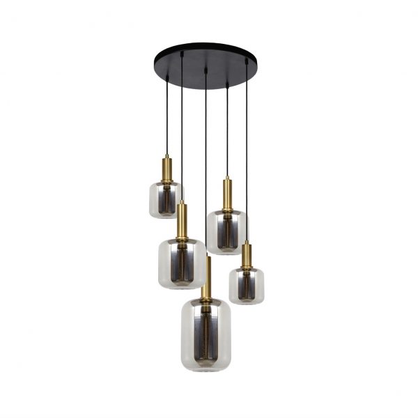 Joanet_hanglamp_5-lichts_rookglas