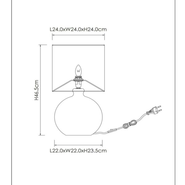 Esther_tafellamp_zwart_kap_lampenvoet__lampencompleet